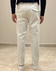 FW25 BRO-SHIP PANTALONE SARAJEVO REGULAR IN GAMBARDINA PANNA - Marcello Fontana Shop