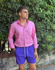 KQ BOXER MARE MOD. ESSENTIAL MICRO FANTASIA BLU/FUXIA - Marcello Fontana Shop