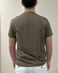 MANUEL RITZ T-SHIRT IN JERSEY DI COTONE MORO