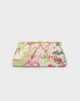 Pochette Ibiza stampa floreale, bianco