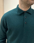 FW25 GALLIA POLO RUKEN CON BOTTONI - VERDE