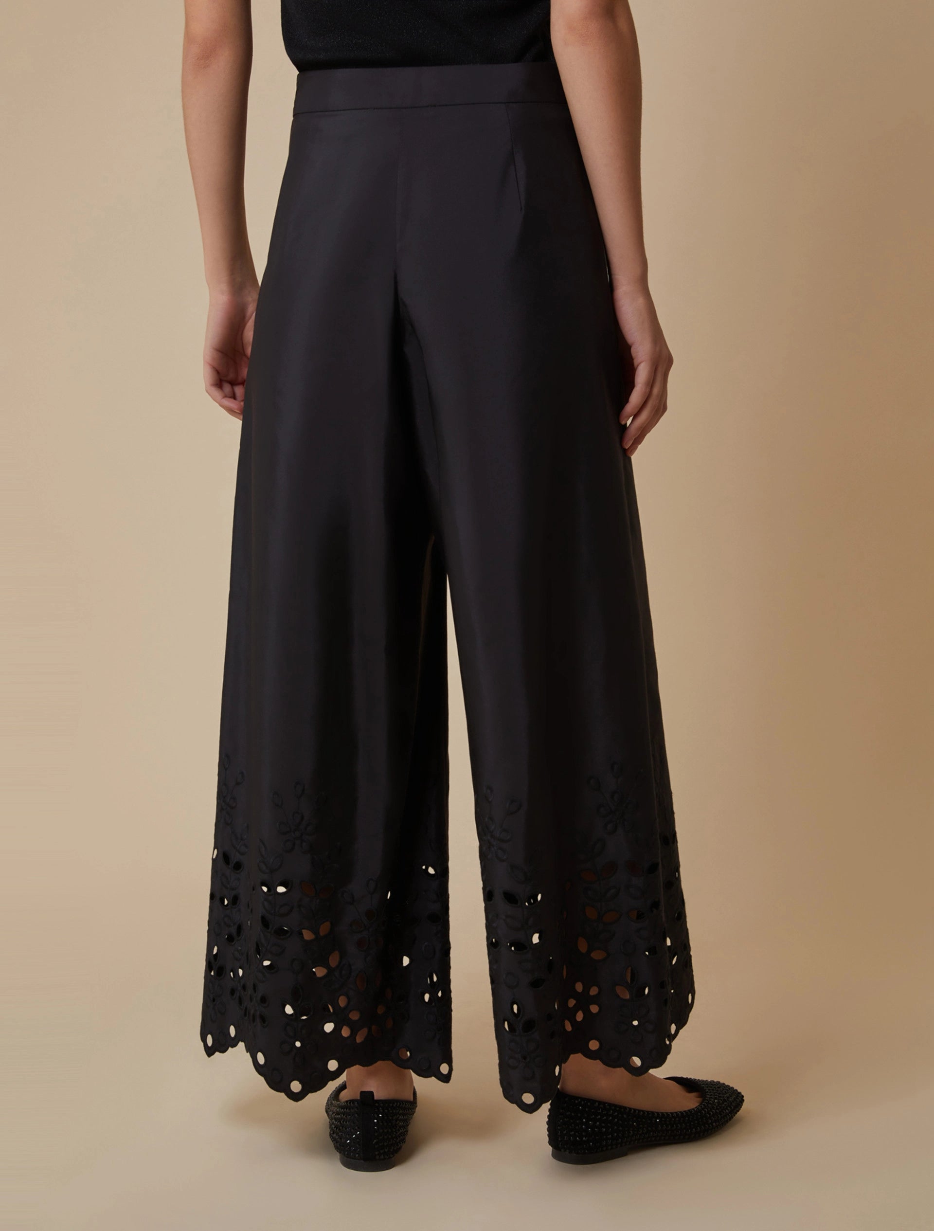 PENNYBLACK ATTORE PANTALONI IN TAFFETTA' RICAMATO - Marcello Fontana Shop