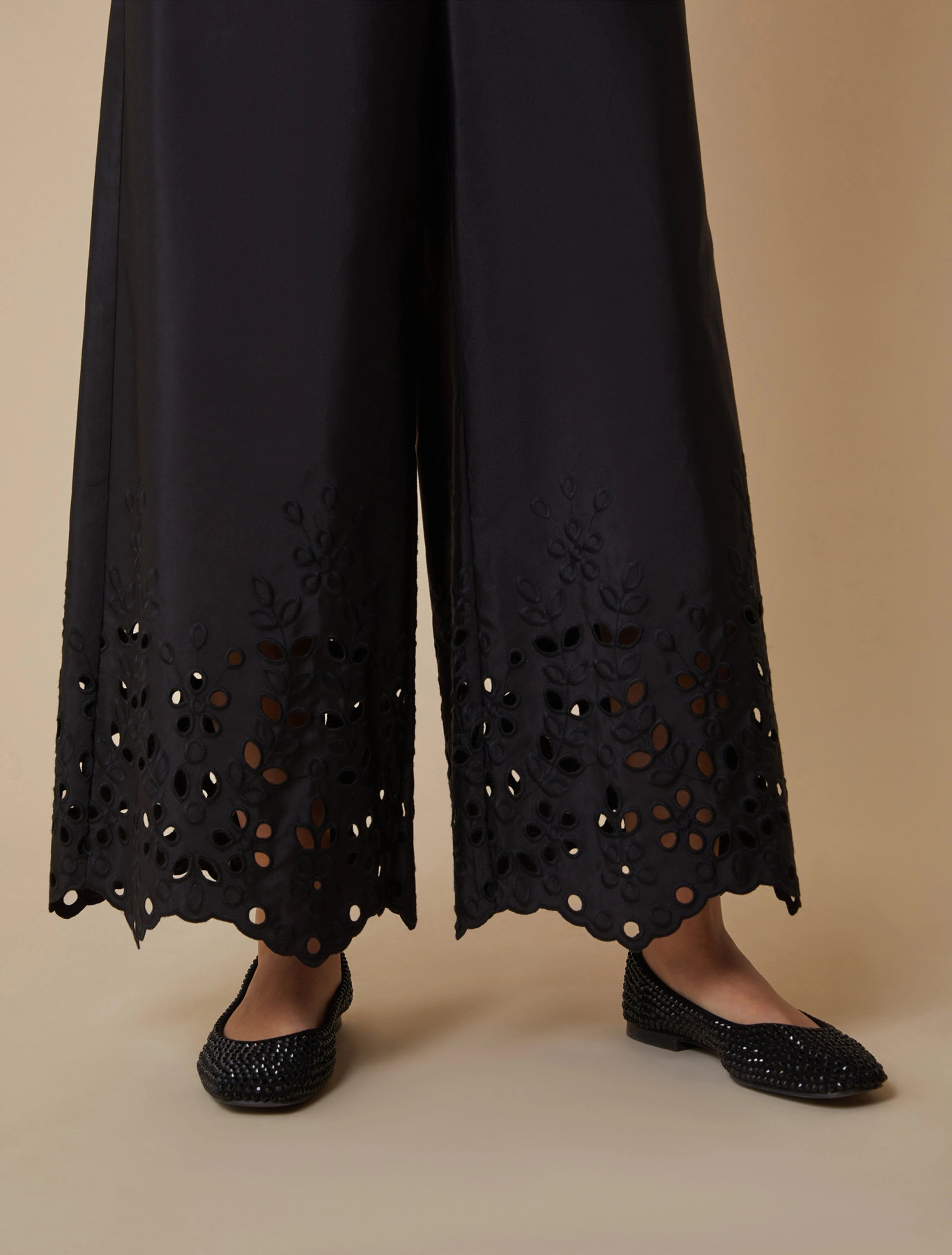 PENNYBLACK ATTORE PANTALONI IN TAFFETTA' RICAMATO - Marcello Fontana Shop