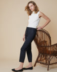 PENNYBLACK KARTAL PANTALONI SLIM IN RASO DI COTONE NERO - Marcello Fontana Shop