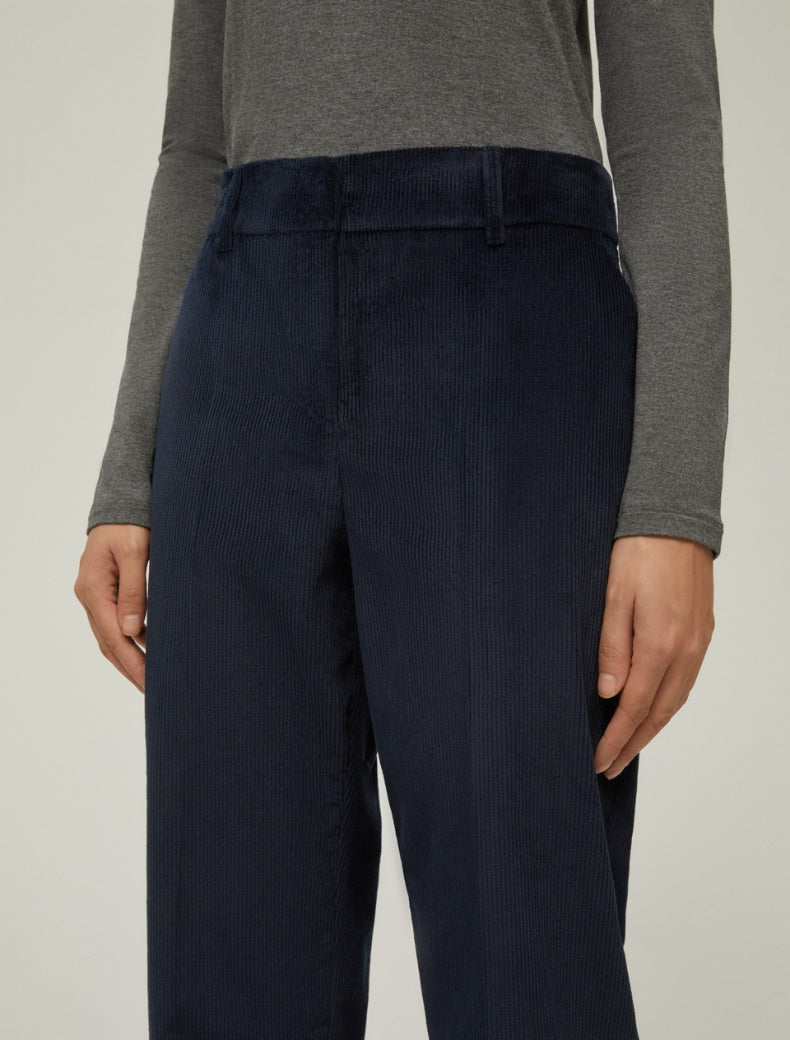 FW25 PENNYBLACK PANTALONE COROZO IN VELLUTO BLU - Marcello Fontana Shop