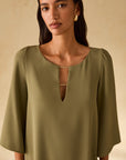PENNYBLACK Tunic dress in tessuto sablé Salvia - PBPSKIPPER