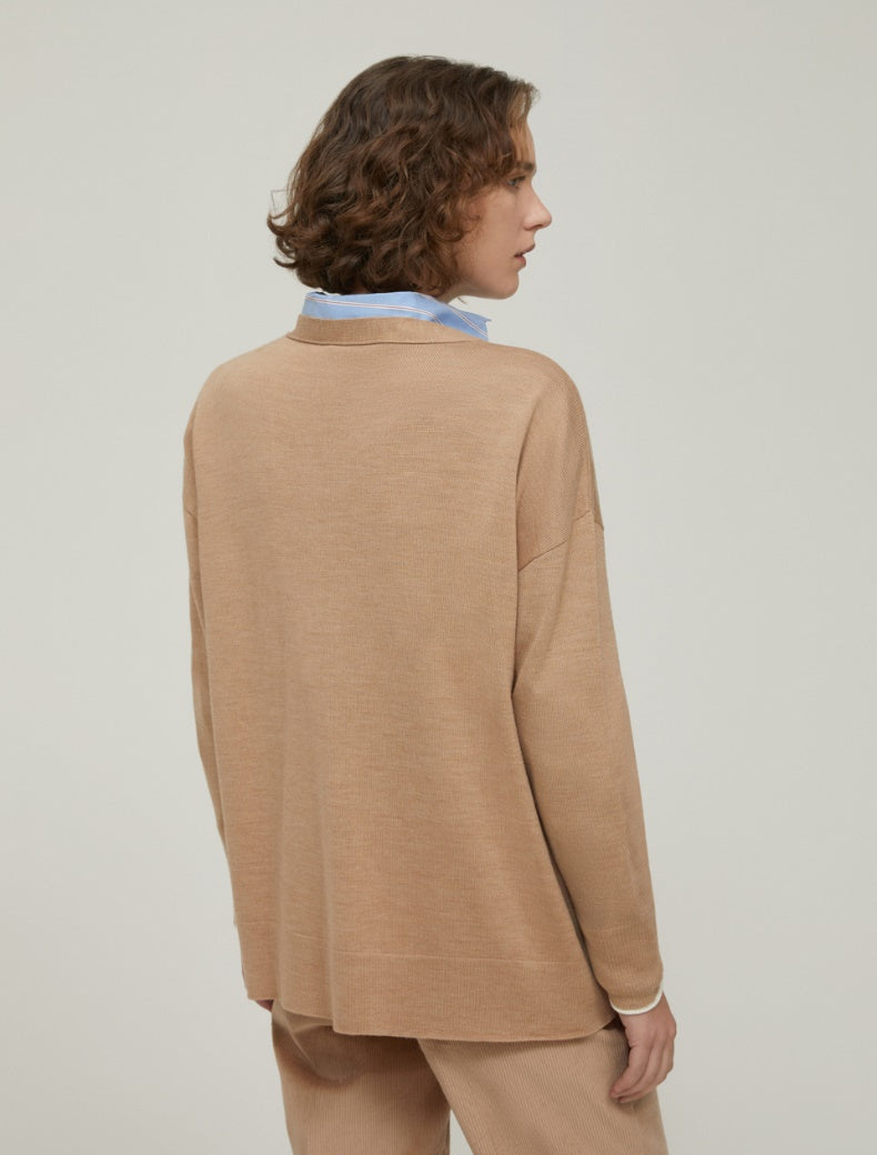 FW25 PENNYBLACK EPICA CARDIGAN IN LANA CAMMELLO - Marcello Fontana Shop