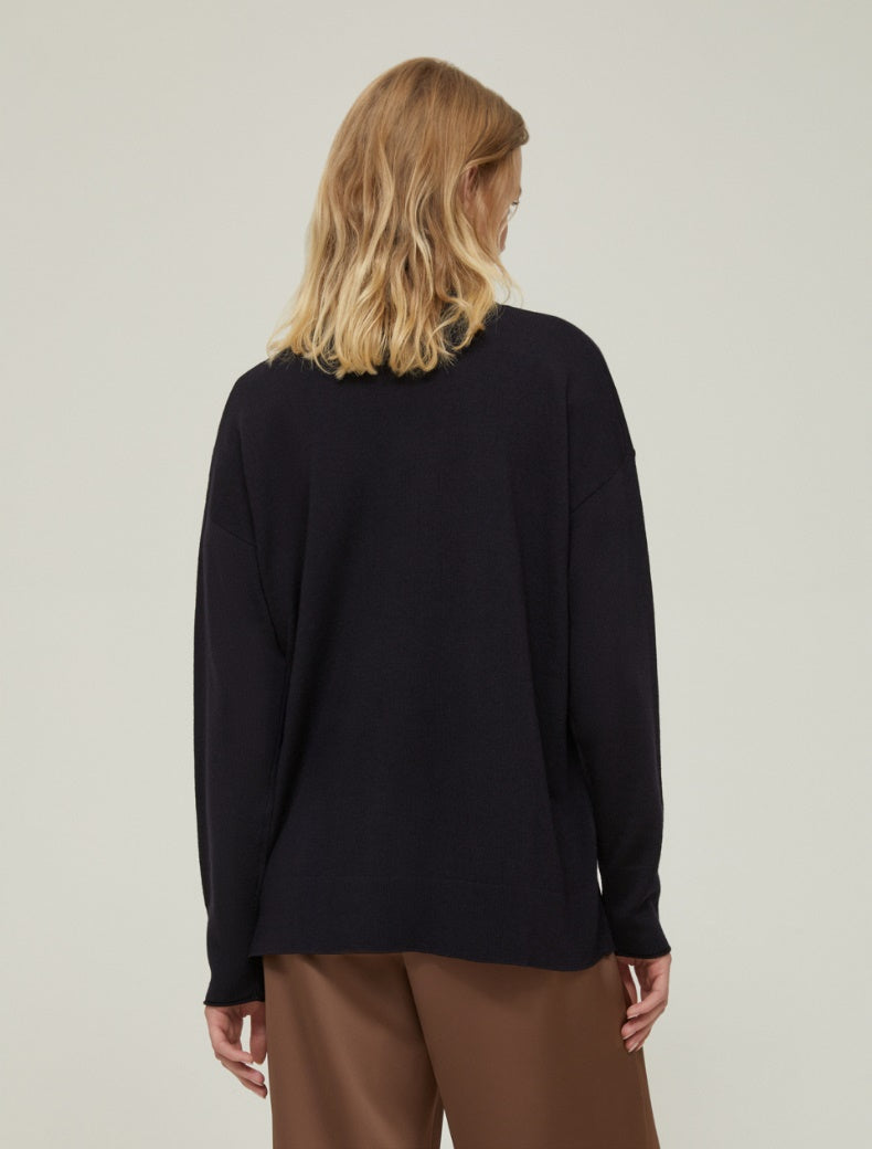 FW25 PENNYBLACK EPICA CARDIGAN IN LANA NERO - Marcello Fontana Shop