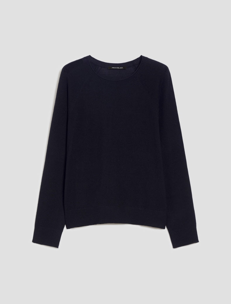 FW25 PENNYBLACK MAGLIA NOREL IN PURA LANA BLU - Marcello Fontana Shop