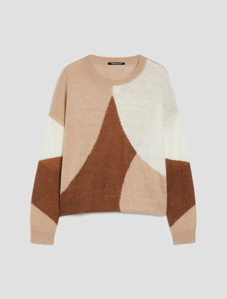 FW25 PENNYBLACK MAGLIA RABBIT PANNA - Marcello Fontana Shop