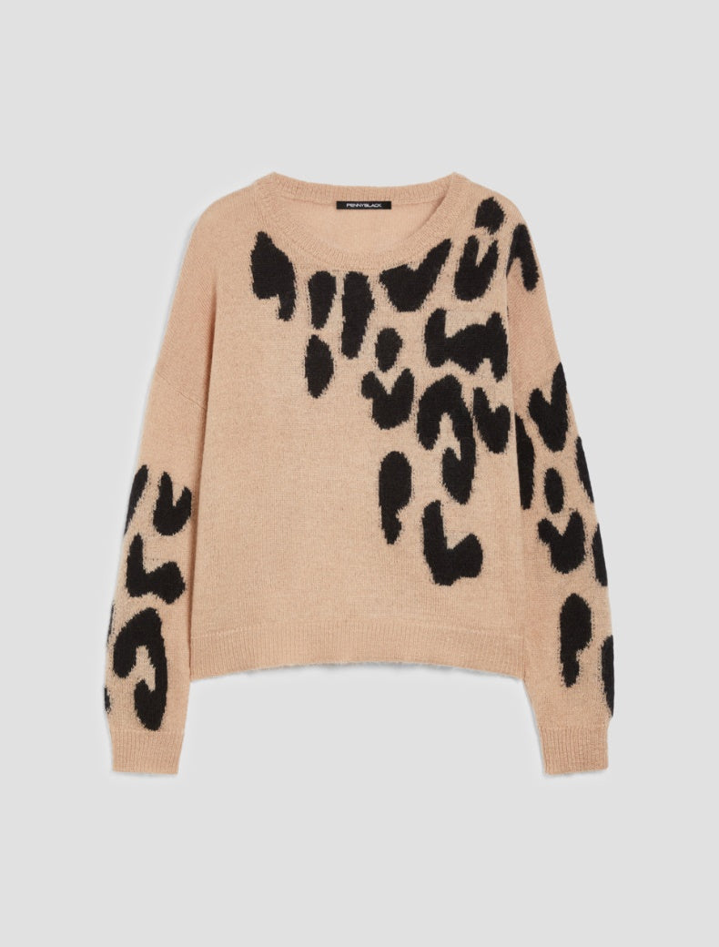 FW25 PENNYBLACK MAGLIA RABBIT MACULA - Marcello Fontana Shop