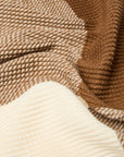 Stola plissé a blocchi di colore - Cuoio - PBAABETONE - PENNYBLACK