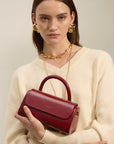 BORSA PHOEBE A MANO RIGIDA BORDEAUX - NALI' - Marcello Fontana Shop
