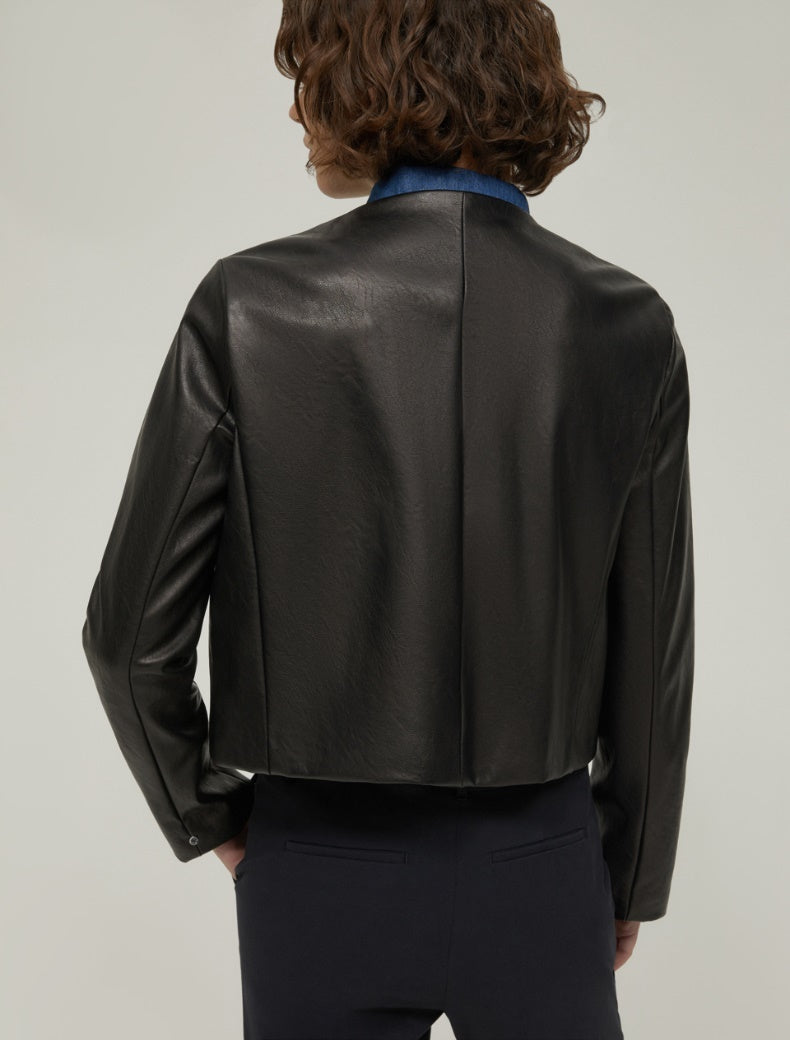 FW25 PENNYBLACK GIACCA IN JERSEY SPALMATO NERO - Marcello Fontana Shop