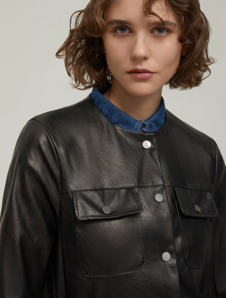FW25 PENNYBLACK GIACCA IN JERSEY SPALMATO NERO - Marcello Fontana Shop