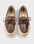Scarpa modello barca marrone/crema - CPH160