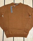 Privati Firenze Girocollo in lana rasata - Cognac - Marcello Fontana Shop