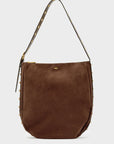 BORSA JOANNE A SPALLA CON BORCHIE MARRONE - NALI' - Marcello Fontana Shop
