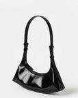 Borsa piccola in vernice a mezzaluna Nero - cod. 26BINI412_00 - SURKANA