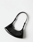 Borsa piccola in vernice a mezzaluna Nero - cod. 26BINI412_00 - SURKANA