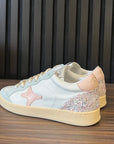 AMA Brand Sneaker Sun 4566 — Bianco Rosa Glitter | Made in Italy