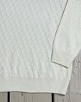 Privati Firenze Girocollo punto incrocio con toppe misto Cashmere - Panna - Marcello Fontana Shop