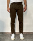 Bro ship Pantalone tk america con pence capri - Cacao - Marcello Fontana Shop