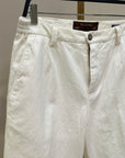 Teleria Zed Platino Pantalone in Lino/Cotone - Bianco