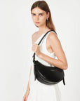 Borsa a mezza luna - Suave Ace colore Nero - LANCASTER