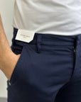 ENTRE AMIS PANTALONE TASCA AMERICA CORTO - BLU NAVY - Marcello Fontana Shop
