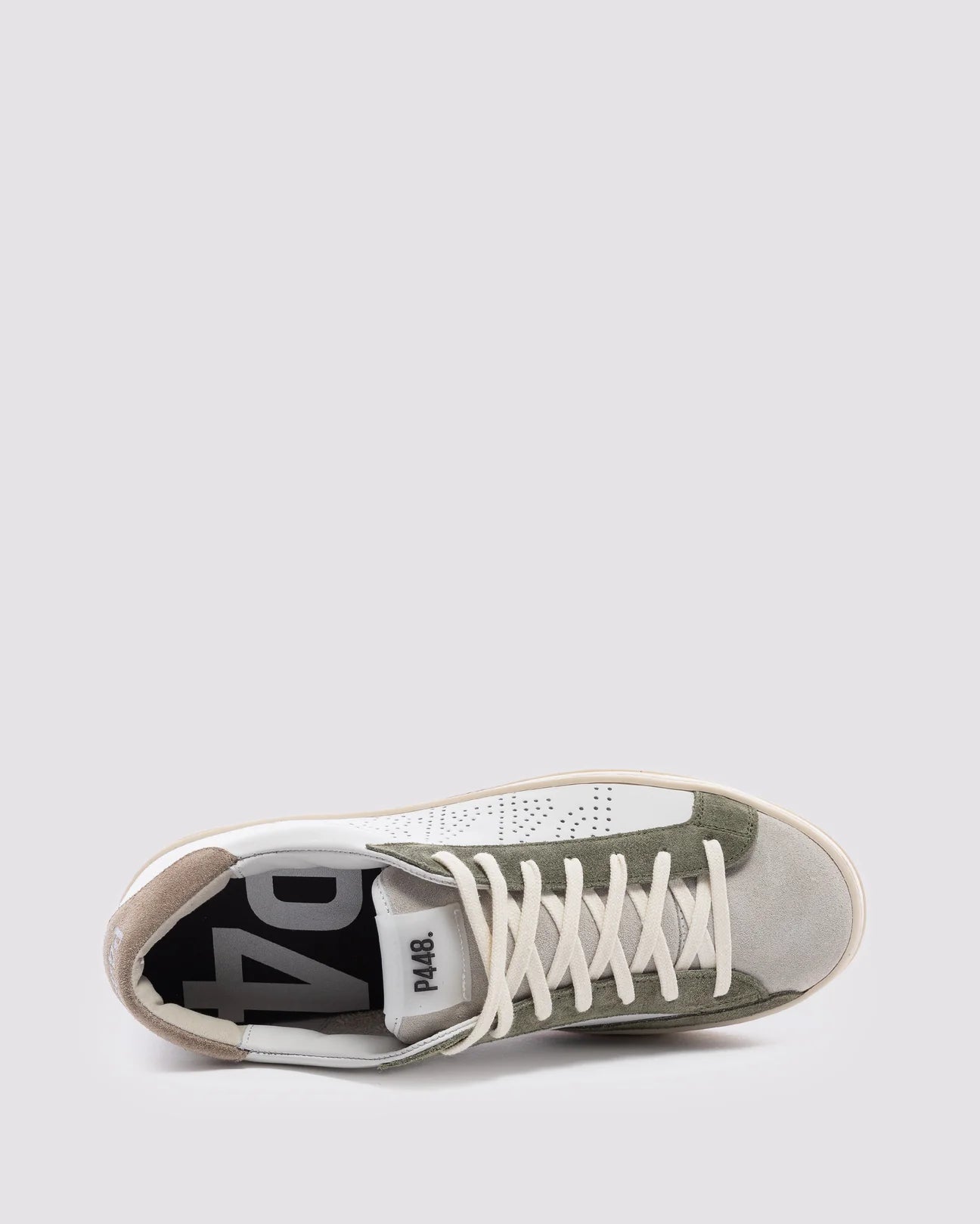 P448 John BEAV White/Khaki - Marcello Fontana Shop