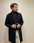 CAPPOTTO IN MISTO LANA E CASHMERE NERO - OUTFIT ITALY