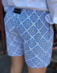 KQ BOXER MARE MOD. ESSENTIAL MAIOLICA BIANCO/AZZ. - Marcello Fontana Shop