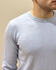 Girocollo in Misto Cashmere Celeste - Privati Firenze