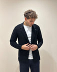 CARDIGAN GIACCA IN MISTO LANA BLACK - OUTFIT ITALY