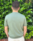 GIROCOLLO IN COTONE CREPE VERDE - Marcello Fontana Shop