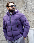 HESKIMO piumino air-short bistretch real down - Viola - Marcello Fontana Shop