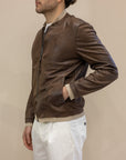 BOB COMPANY Giubbotto Brown in eco pelle - Moro