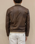 BOB COMPANY Giubbotto Brown in eco pelle - Moro