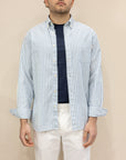 Shirt button down OXFORD NEW stripe - Azzurro