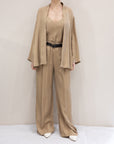 Set Coordinato in Lyocell Beige – Kimono, Palazzo e Top | Saiph