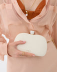 Clutch Sofia plisse' crema