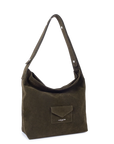 Borsa secchiello – Suede Kba colore Kaki Scuro - LANCASTER