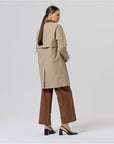 Trench con collo in velluto a coste Beige - cod. 556BADE421_05 - SURKANA