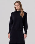 Maglione con collo alto in maglia di cotone Nero - cod. 556BAZE235_00 - SURKANA