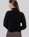 Cardigan in maglia con scollo a V e fiocco Nero - cod. 556BAZU333_00 - SURKANA