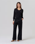 Pantalone ampio effetto camoscio Nero - cod. 556TANA522 - SURKANA