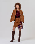Cardigan in maglia con collo a camicia Bordeaux - cod. 566BAZY333-41 - SURKANA