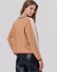 Maglione girocollo con contrasti Crudo - cod. 556SAKO233 - SURKANA