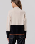 Maglione lupetto bicolore Crudo - cod. 556SAKO234 - SURKANA